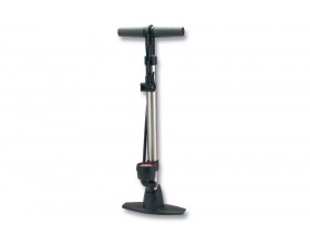 Raleigh Alloy Dual Head Track Floor Pump With Integrated Pressure Gauge For Presta And Schrader Valve 